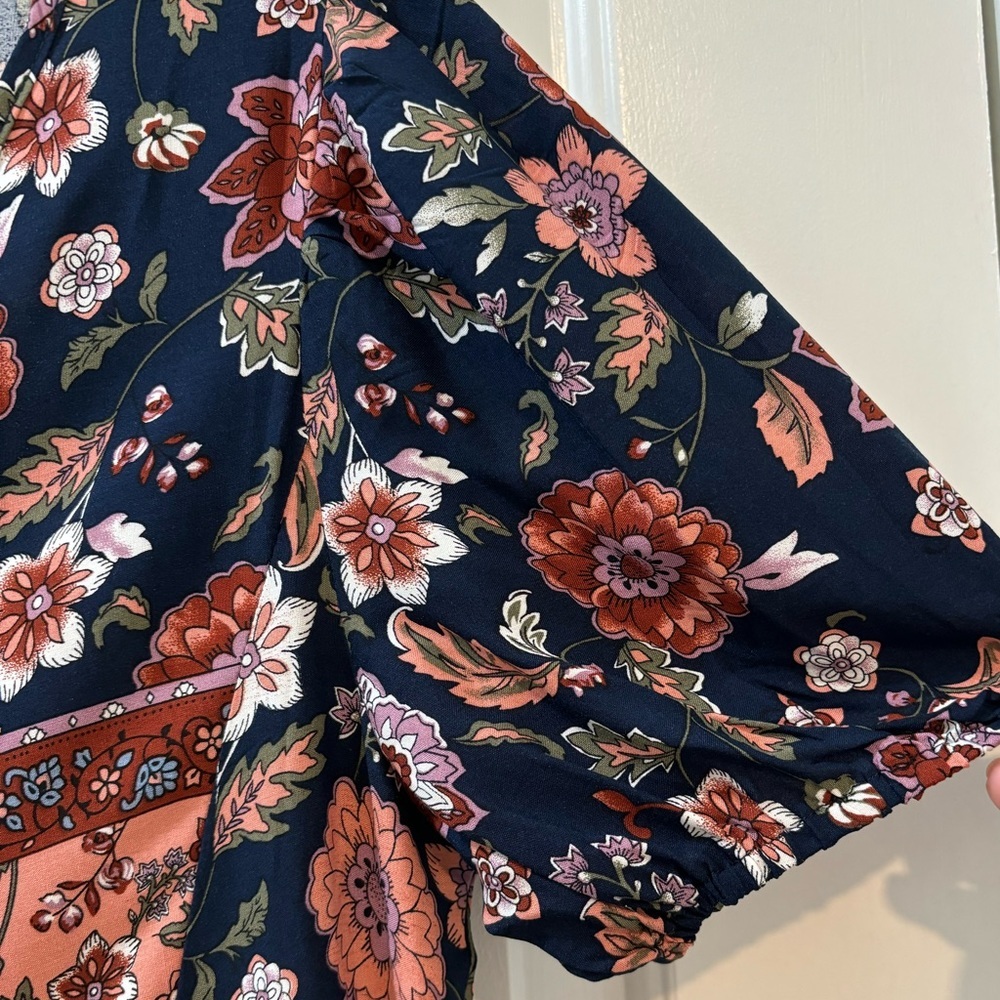 Boho - Floral Mini Dress - Picture 5 of 6
